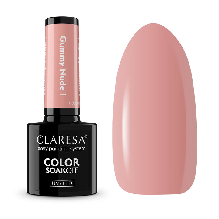 Gelinis lakas CLARESA Nude Glow Gummy Nude 1, 5g 4Mass