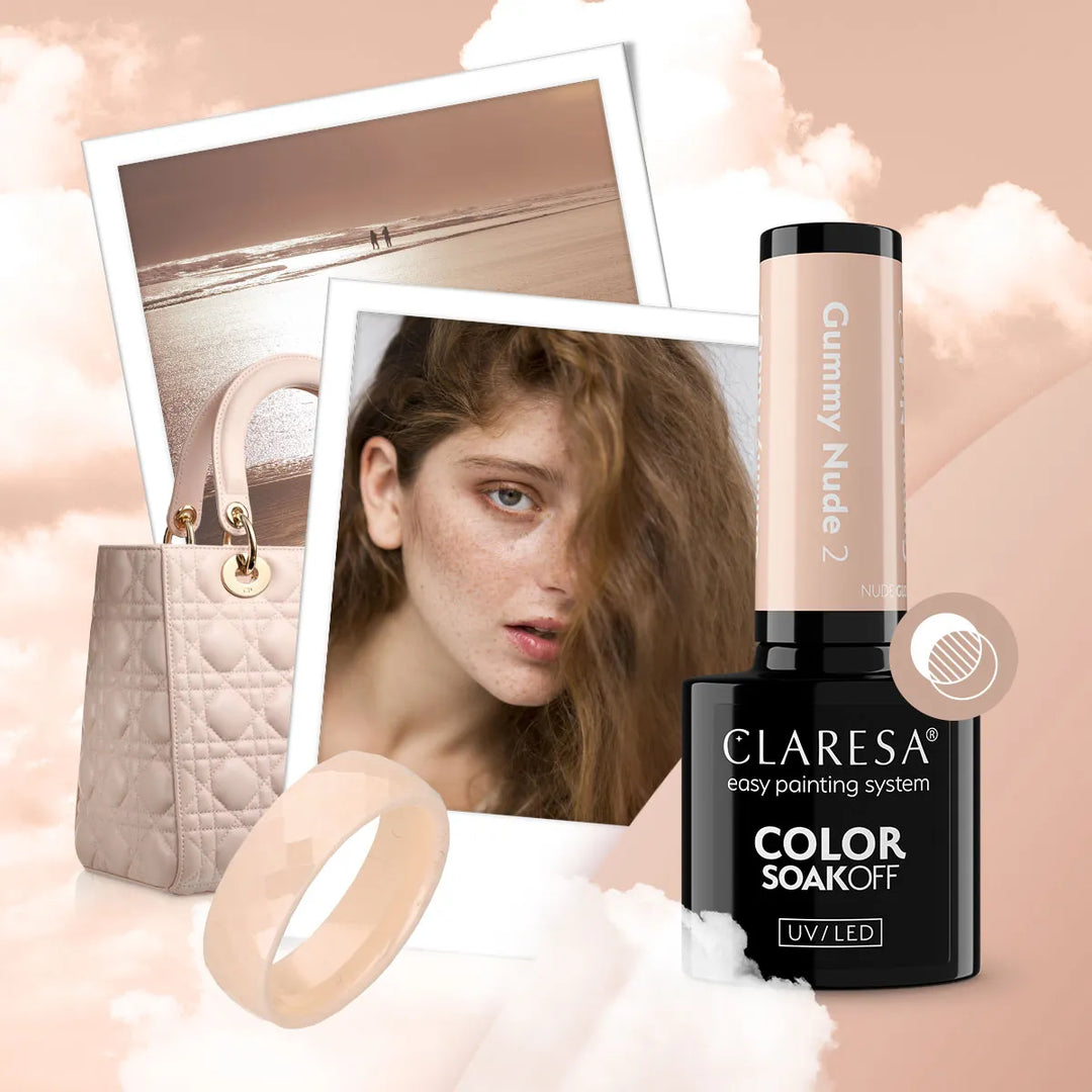 Gelinis lakas CLARESA Nude Glow Gummy Nude 2, 5g 4Mass