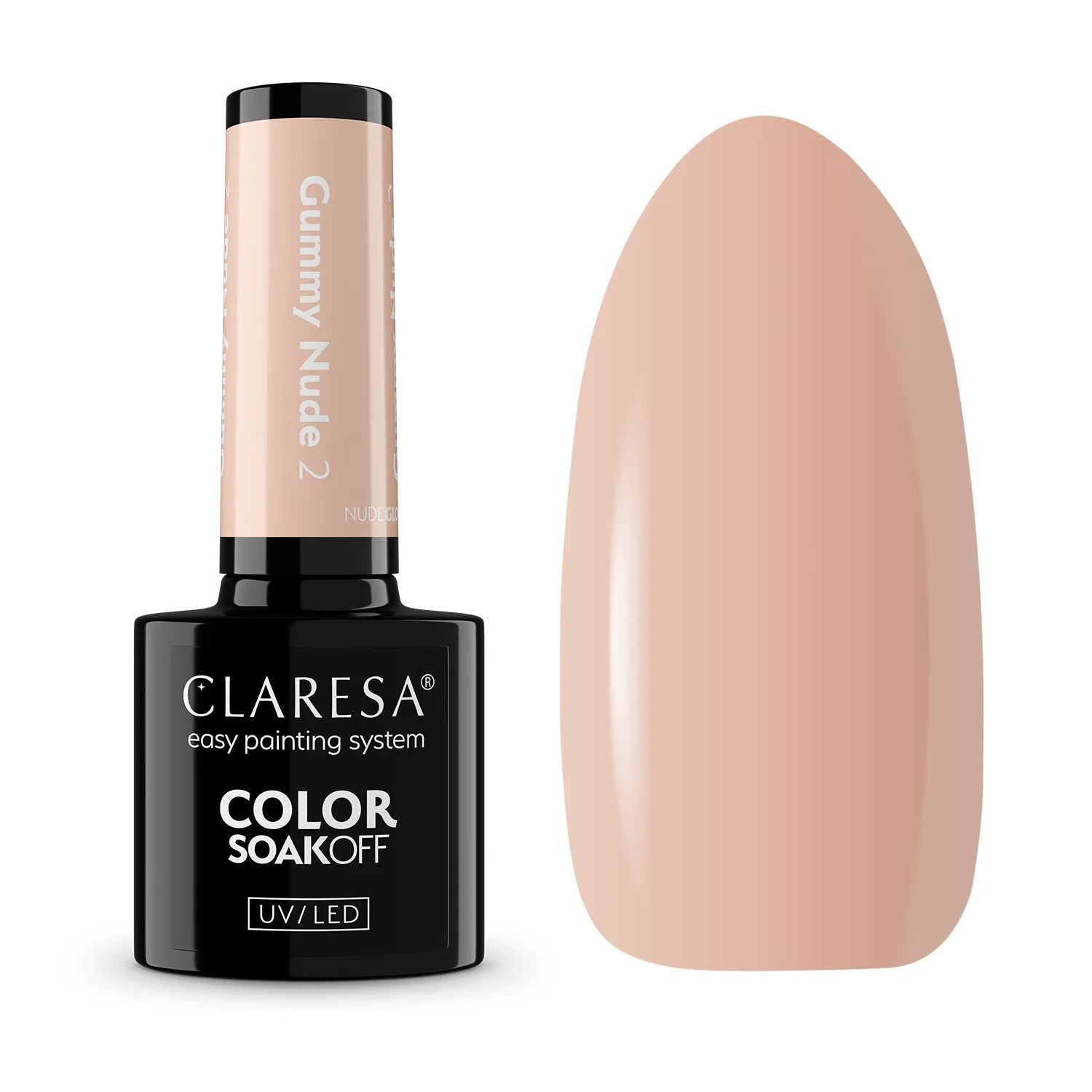 Gelinis lakas CLARESA Nude Glow Gummy Nude 2, 5g 4Mass