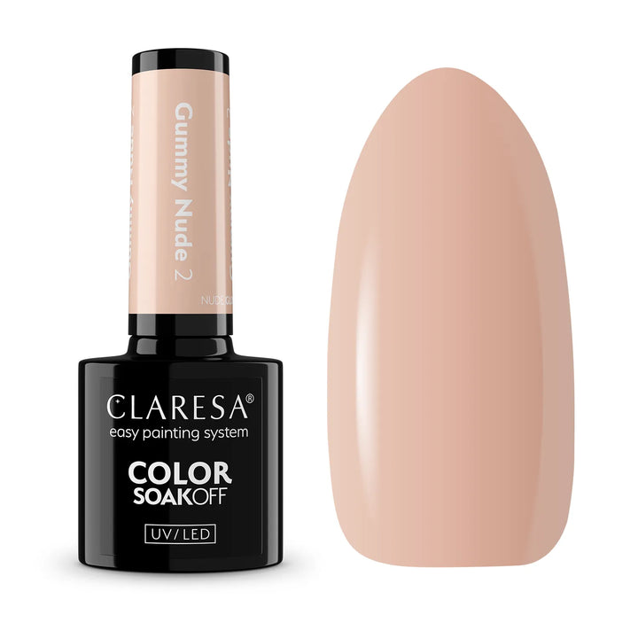 Gelinis lakas CLARESA Nude Glow Gummy Nude 2, 5g 4Mass
