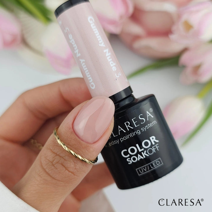 Gelinis lakas CLARESA Nude Glow Gummy Nude 3, 5g 4Mass