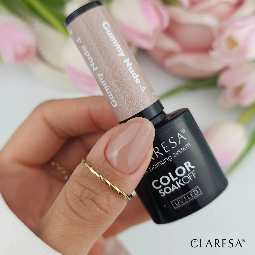 Gelinis lakas CLARESA Nude Glow Gummy Nude 4, 5g 4Mass