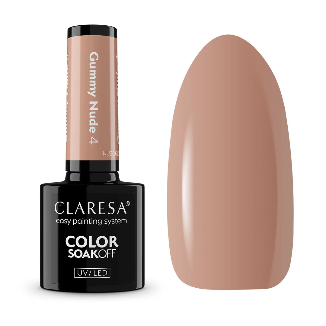 Gelinis lakas CLARESA Nude Glow Gummy Nude 4, 5g 4Mass