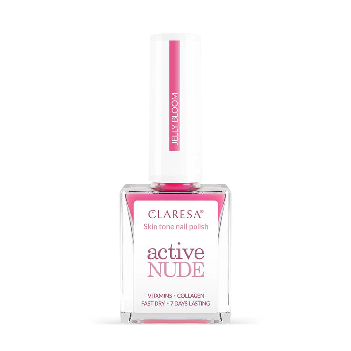 Claresa Active Nude Jelly Bloom – nagų lakas su kolagenu ir vitaminais 9,5 ml 4Mass