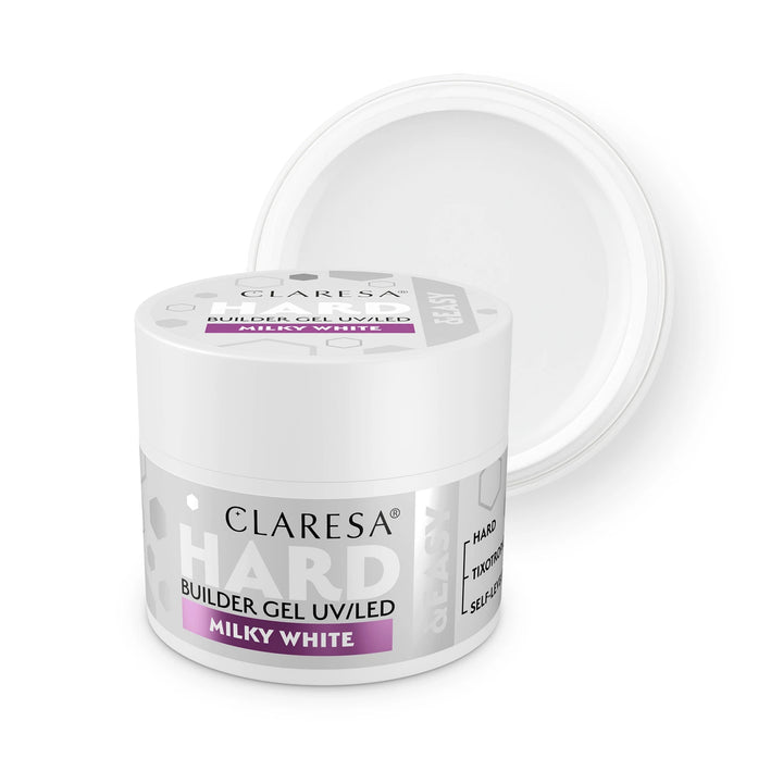 CLARESA HARD&EASY STATYBINIS GELIS MILKY WHITE 12 g 4Mass