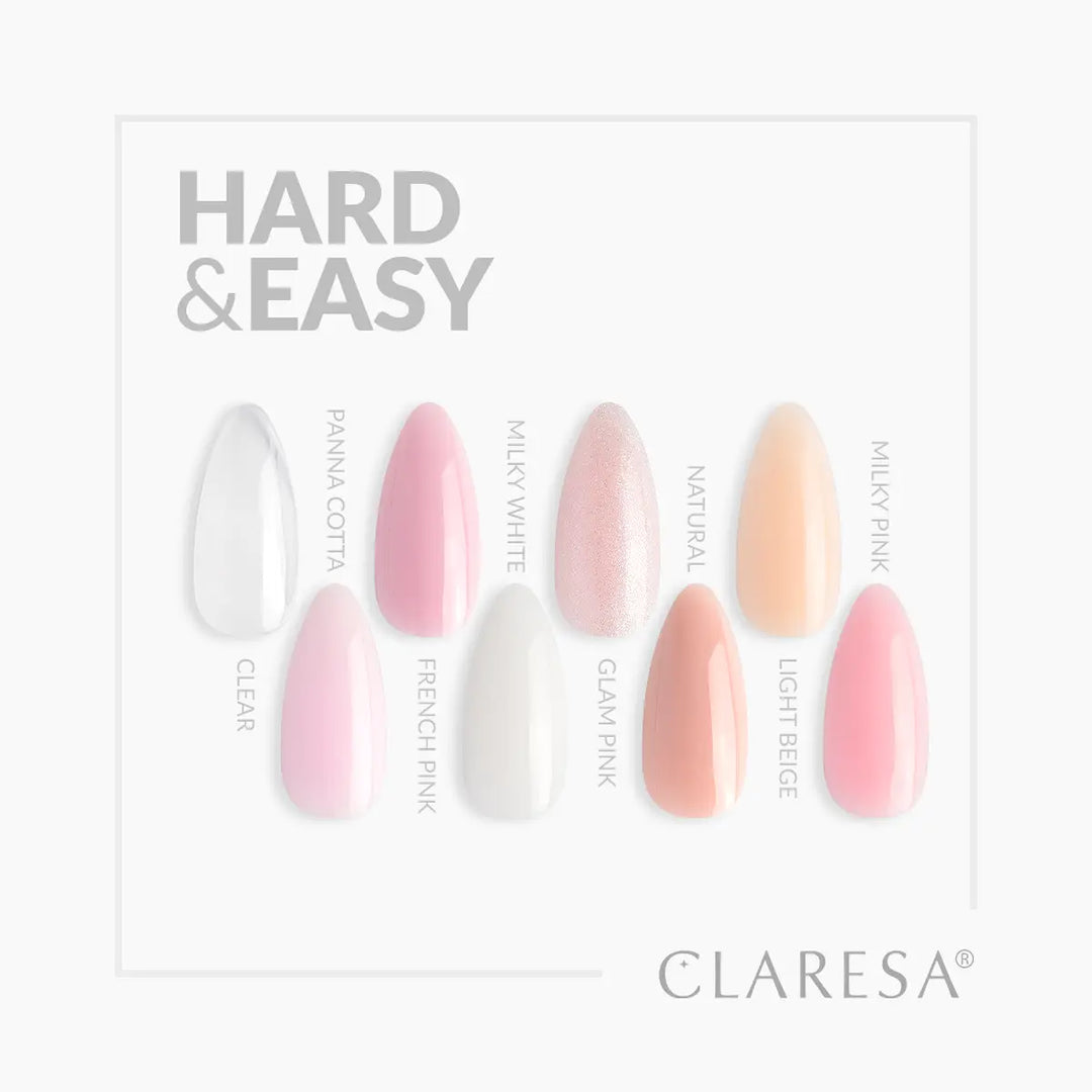 CLARESA HARD&EASY STATYBINIS GELIS NATURAL 45 g 4Mass