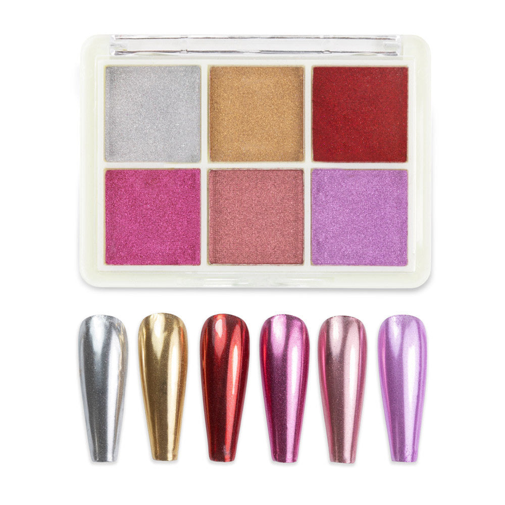 Molly Nails Mirror Effect No. 4 – nagų pudra su veidrodiniu efektu, 6 spalvos Naguprieziura