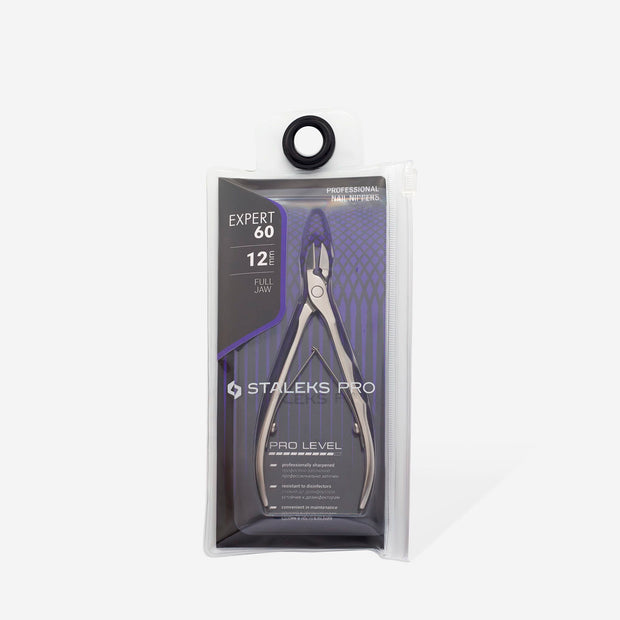 Manikiūro - pedikiūro žnyplutės nagams STALEKS PRO EXPERT 60, 12 mm