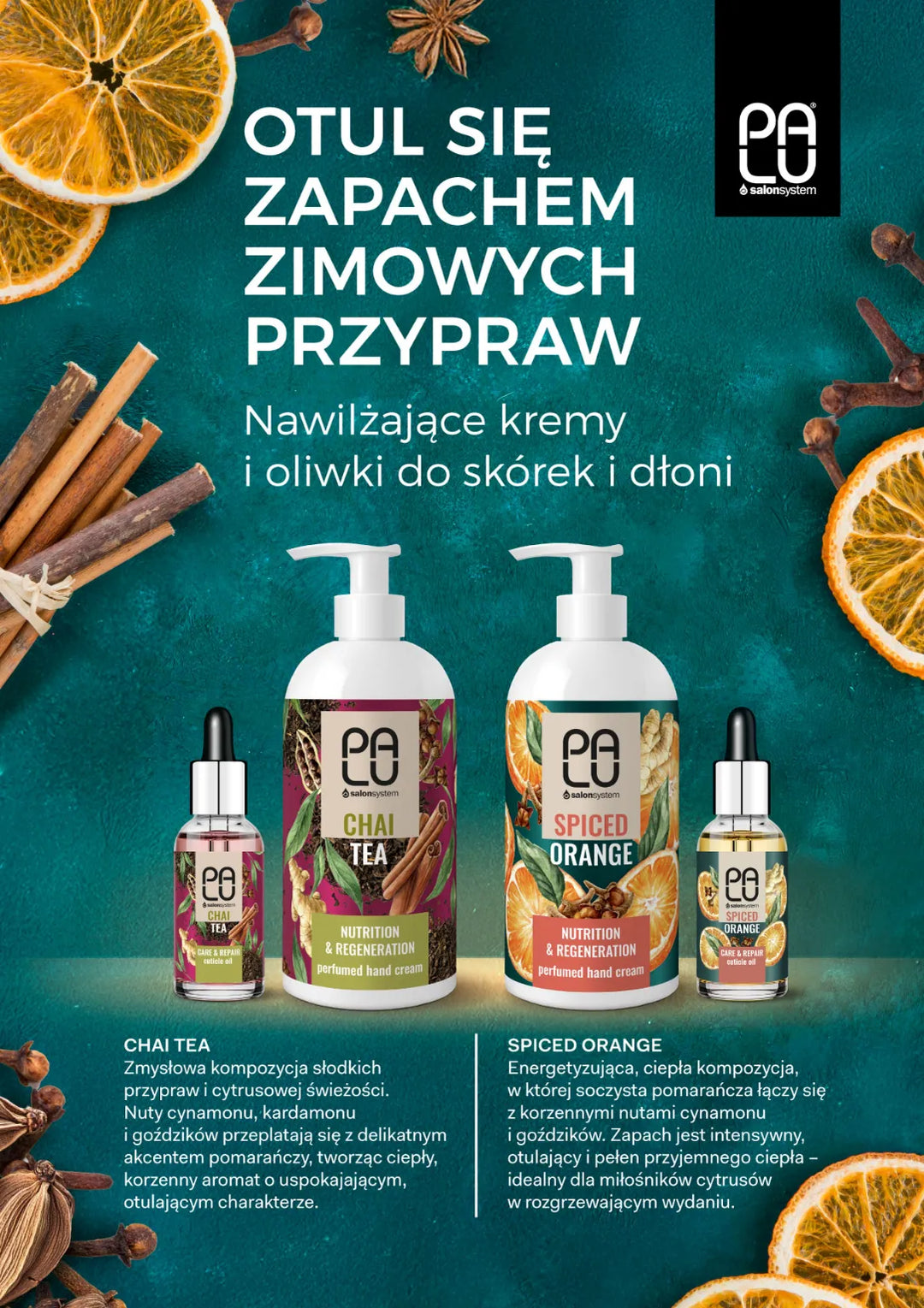 Drėkinamasis nagų ir odelių aliejukas PALU SPICED ORANGE 15 ml Naguprieziura