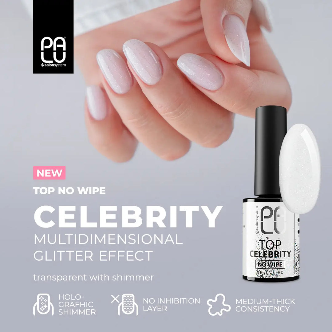 Palu Top Celebrity No Wipe – gelinio lako viršutinis sluoksnis be lipnumo 4Mass