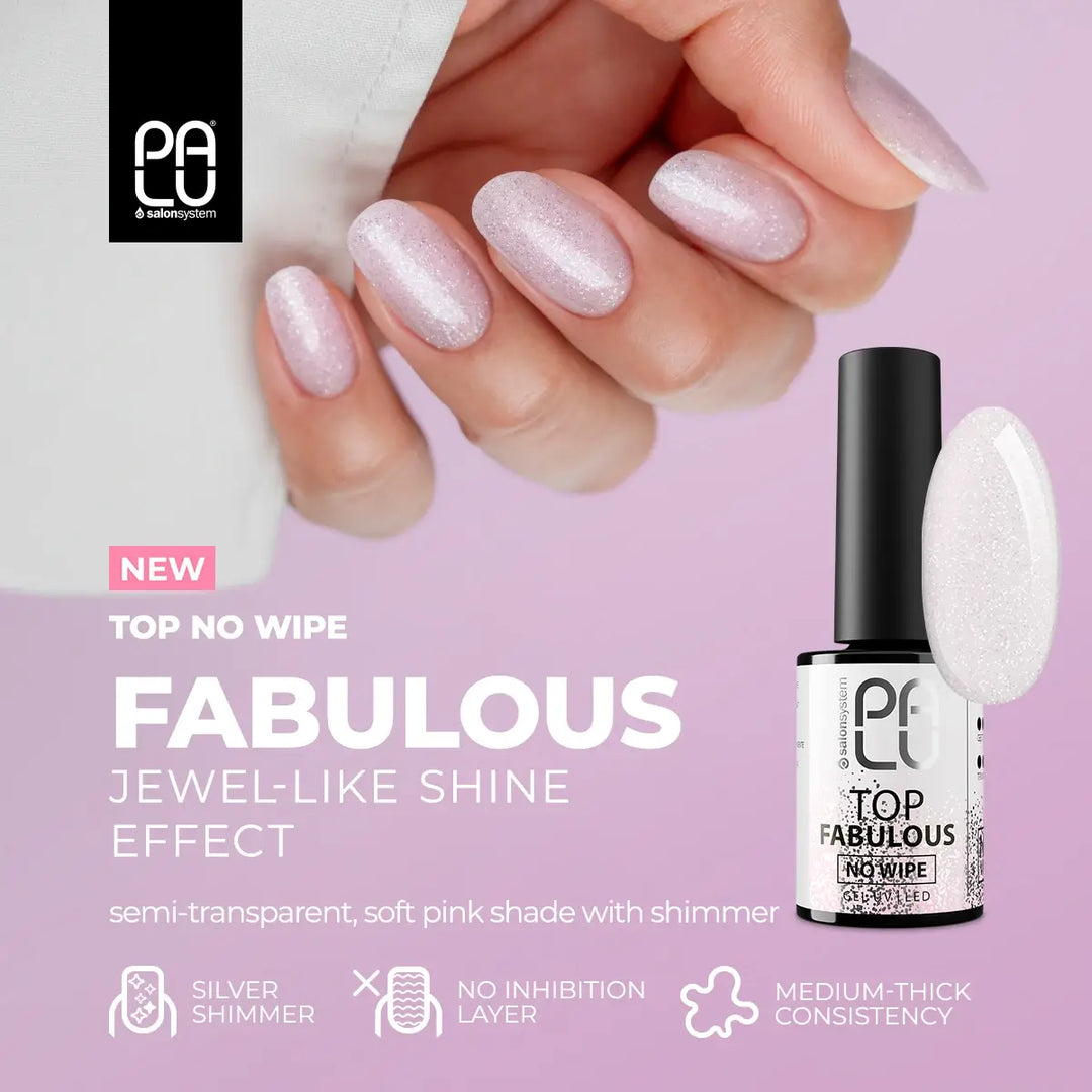 Palu Top Fabulous No Wipe – gelinio lako viršutinis sluoksnis be lipnumo 4Mass