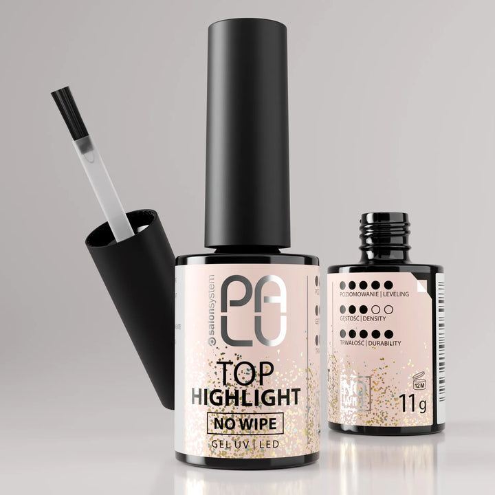 Palu Top Highlight No Wipe – gelinio lako viršutinis sluoksnis be lipnumo 4Mass