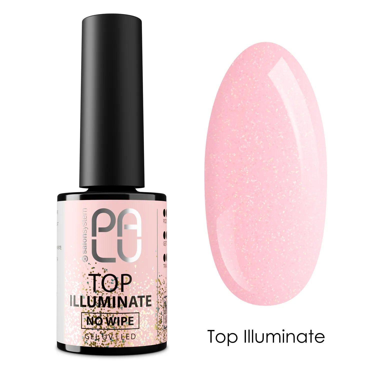 Palu Top Illuminate No Wipe – gelinio lako viršutinis sluoksnis be lipnumo 4Mass