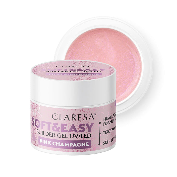 CLARESA SOFT&EASY BUILDER GEL Pink Champagne 12 g