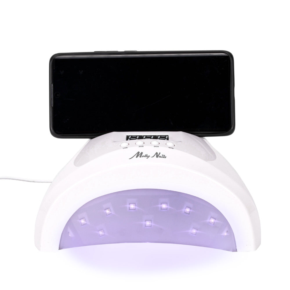 UV/LED lempa nagams Molly Nails 48W su displėju balta SUN 1S PRO (3 m laidas) Naguprieziura