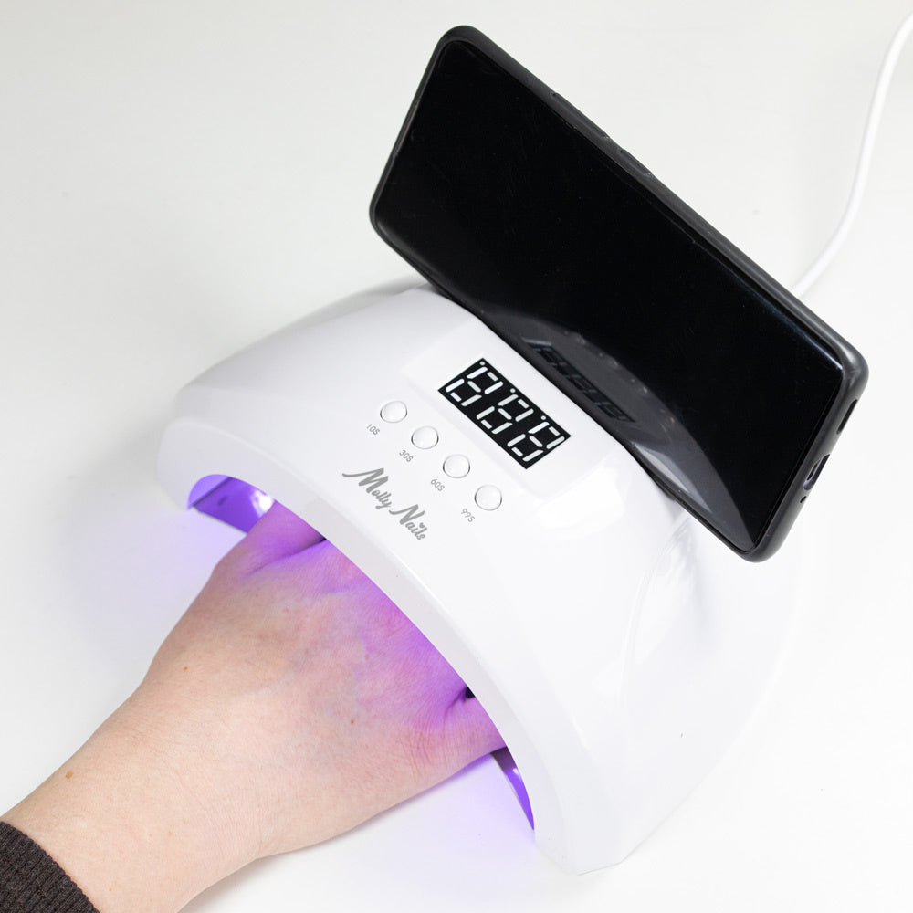 UV/LED lempa nagams Molly Nails 48W su displėju balta SUN 1S PRO (3 m laidas) Naguprieziura