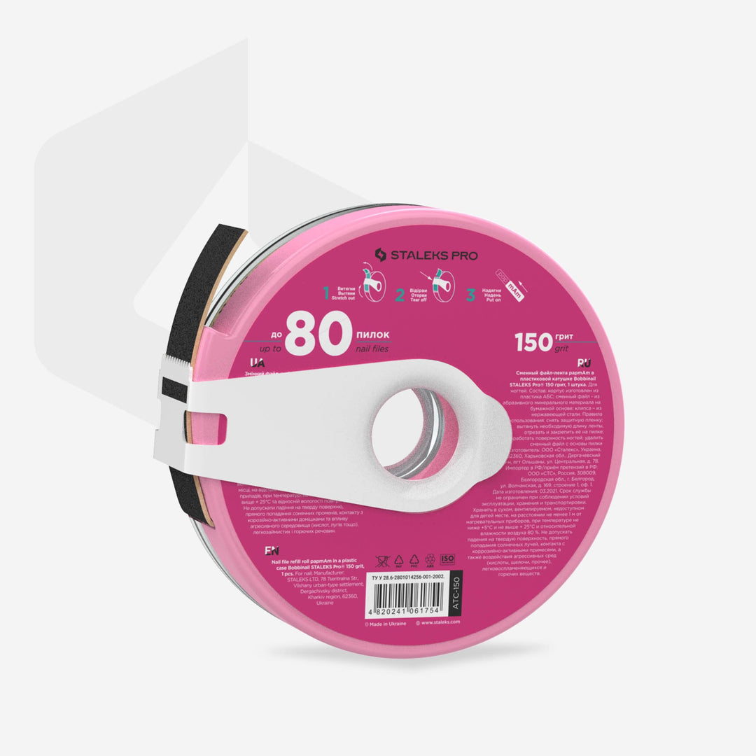 STALEKS PRO užmaunami dildės abrazyvai ritinėlyje, 150 gritų Staleks