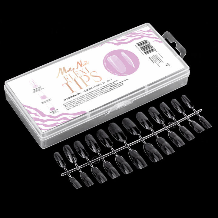 VIRŠUTINĖS FORMELĖS NAGŲ PRIAUGINIMUI Flexi Tips Molly Nails Ovalas