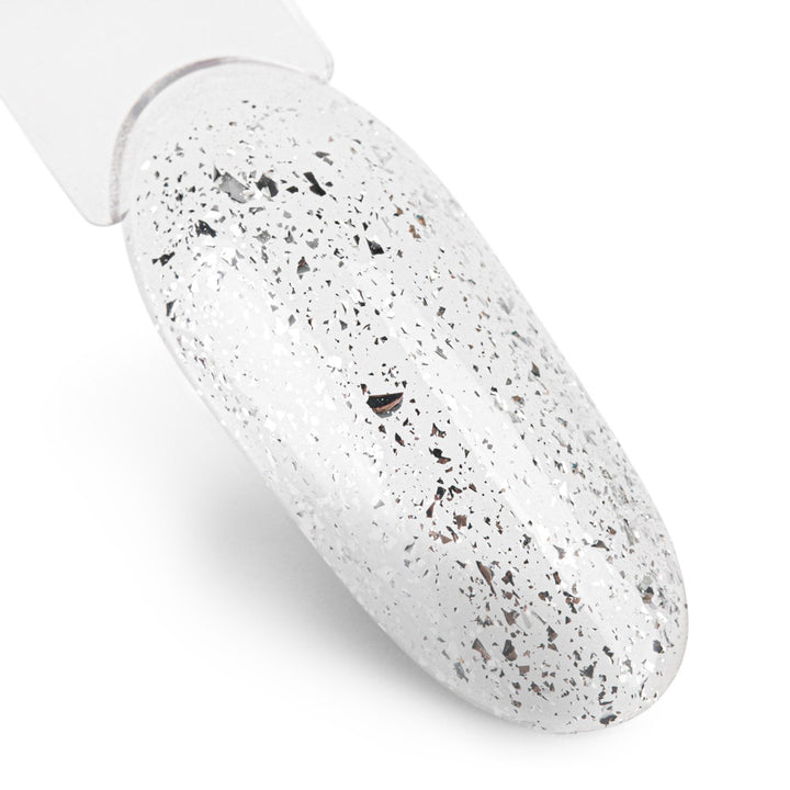 Gelinio lako viršutinis sluoksnis Top Drop Flakes Silver NTN Premium 7 g