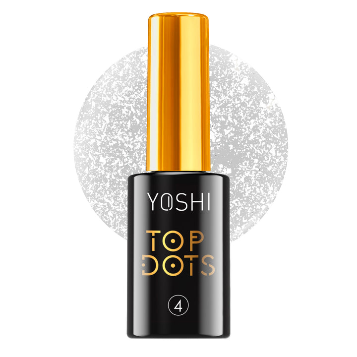 Gelinio lako viršutinis sluoksnis YOSHI Top Dots 04  10 ml Naguprieziura