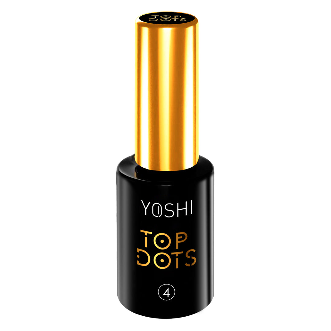 Gelinio lako viršutinis sluoksnis YOSHI Top Dots 04  10 ml Naguprieziura