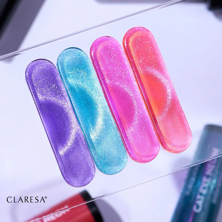 Gelinis lakas Claresa Neon Cat Eye Turquoise 5 g 4Mass