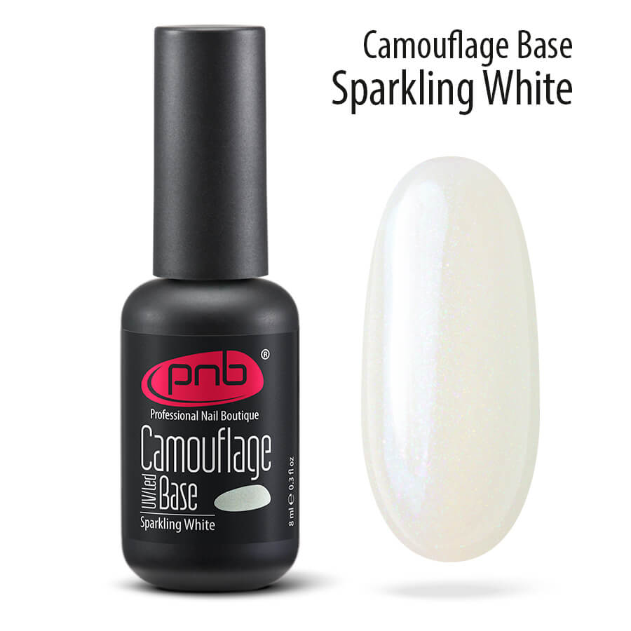 Gelinio lako pagrindas Camouflage Base PNB, Sparkling White ml