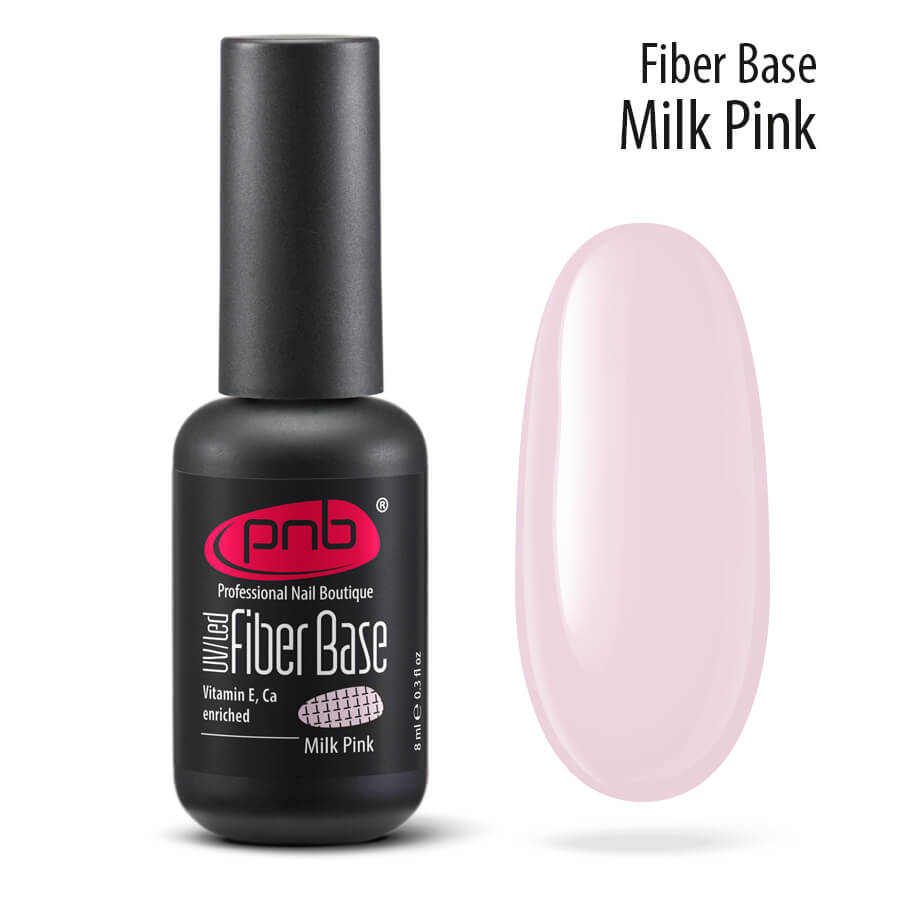 Gelinio lako pagrindas Fiber Base PNB Milk Pink ml