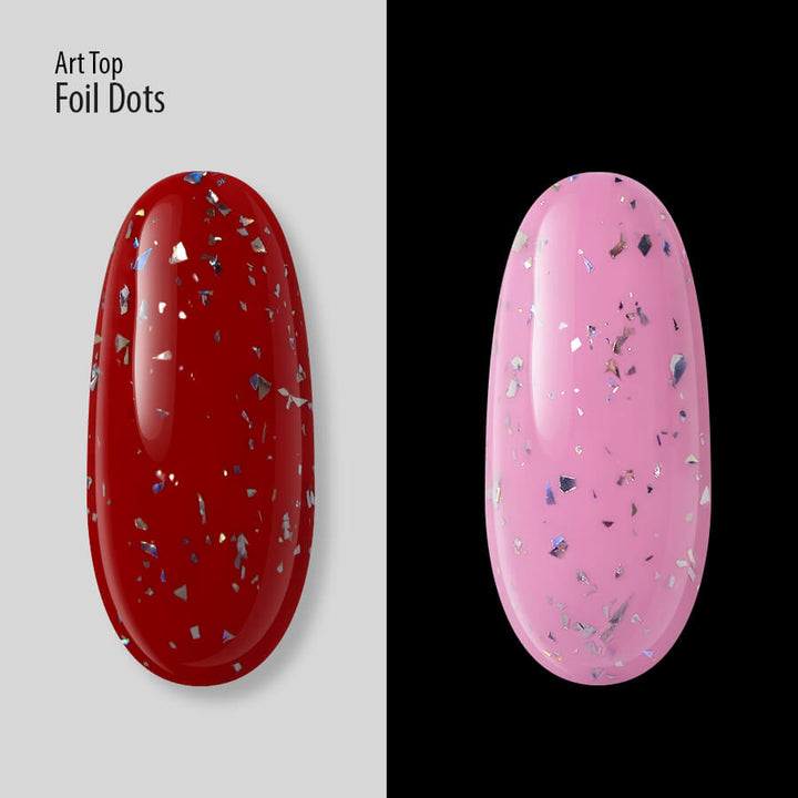 Gelinio lako viršutinis sluoksnis ART TOP, FOIL DOTS PNB ml