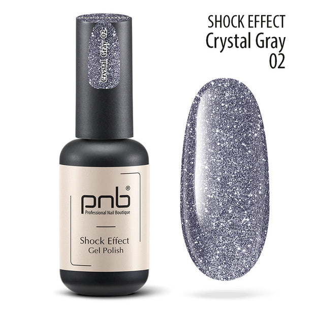 Gelinis lakas PNB SHOCK EFFECT, CRYSTAL GRAY ml