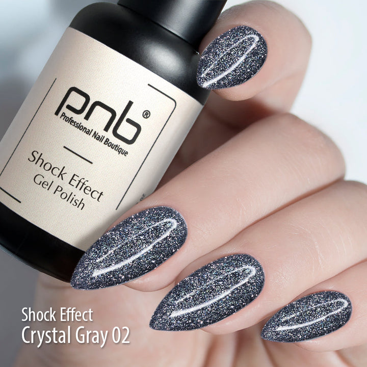 Gelinis lakas PNB SHOCK EFFECT, CRYSTAL GRAY ml