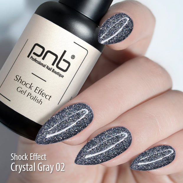 Gelinis lakas PNB SHOCK EFFECT, CRYSTAL GRAY ml