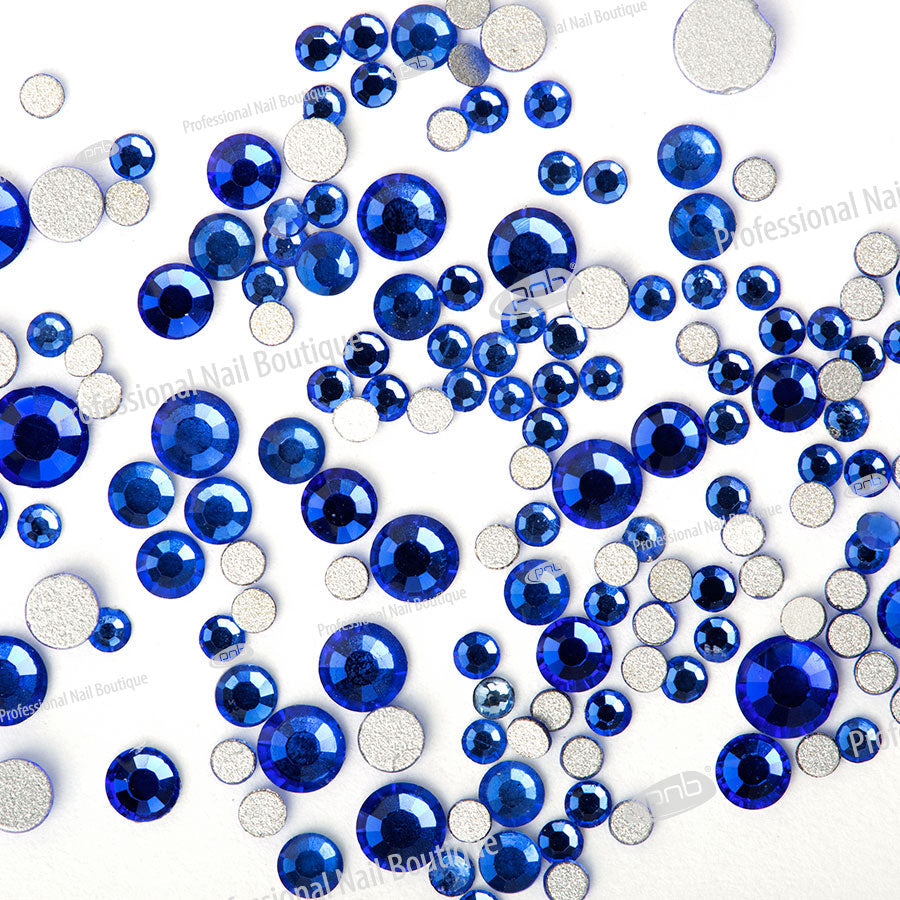 Kristalai nagų dekoravimui mėlyni mix