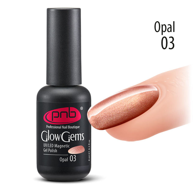 Magnetinis gelinis lakas Glow Gems PNB Opal ml